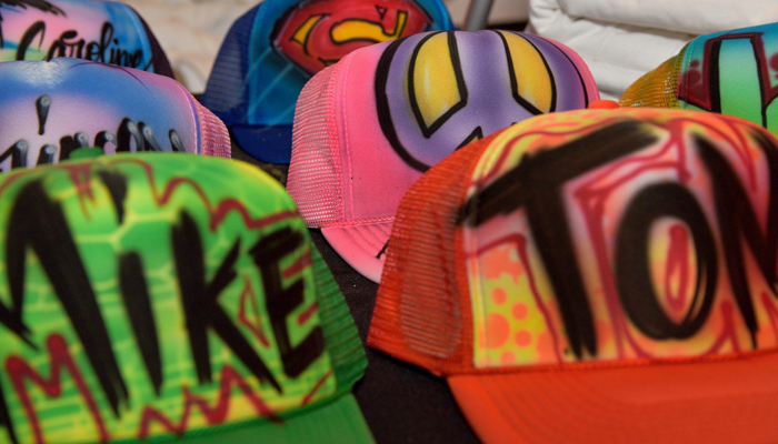 airbrushed hats