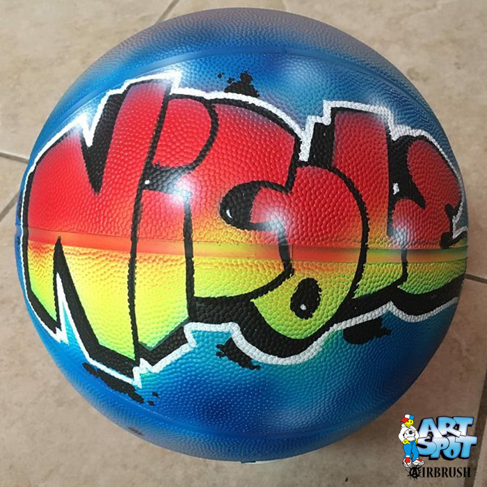 airbrushed basketballs