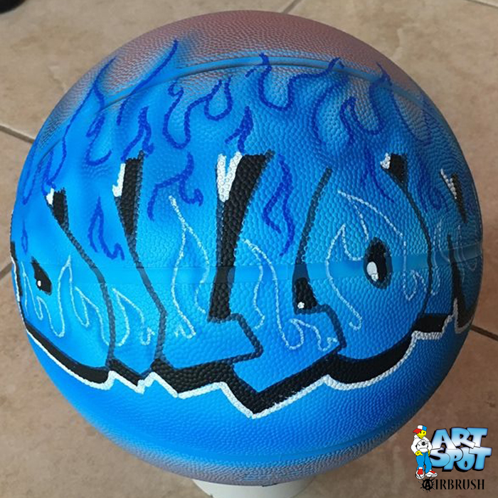 airbrushed basketballs