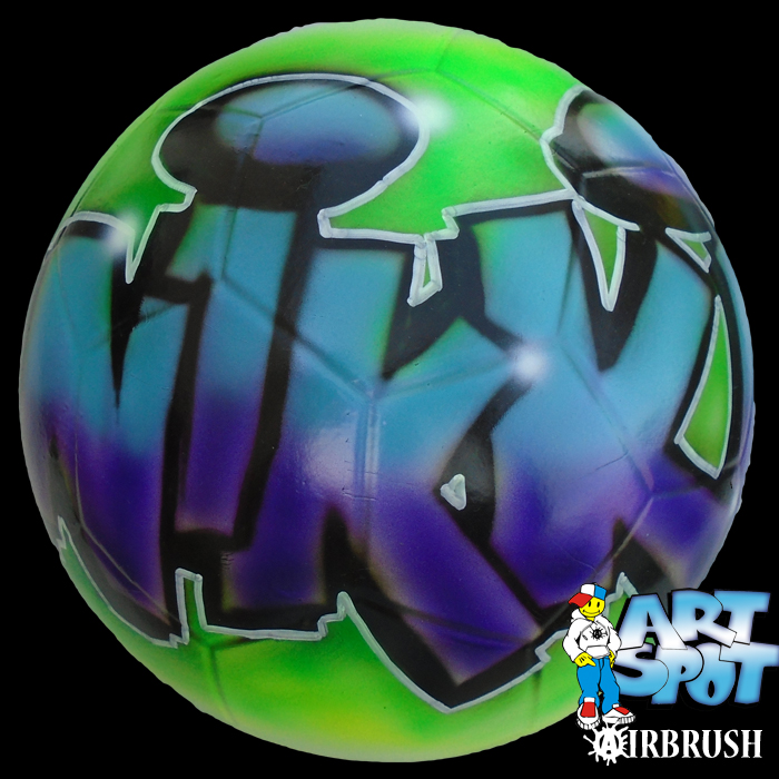 airbrushed soccerballs